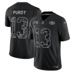 Men's San Francisco 49ers #13 Brock Purdy Black 2026 F.U.S.E. Salute to Service Limited Stitched Football Jersey