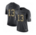Men's San Francisco 49ers #13 Richie James Limited Black 2016 Salute to Service Football Jersey