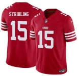 Men's San Francisco 49ers #15 De'Zhaun Stribling Red 2026 F.U.S.E. Vapor Untouchable Limited Football Stitched Jersey