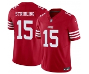 Men's San Francisco 49ers #15 De'Zhaun Stribling Red 2026 F.U.S.E. Vapor Untouchable Limited Football Stitched Jersey
