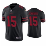 Mens San Francisco 49ers #15 Jauan Jennings Nike Black Alternate Vapor Limited Player Jersey