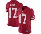 Men's San Francisco 49ers #17 Jalen Hurd Red Team Color Vapor Untouchable Limited Player Football Jersey