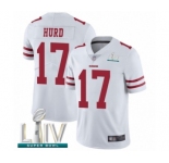 Men's San Francisco 49ers #17 Jalen Hurd White Vapor Untouchable Limited Player Super Bowl LIV Bound Football Jersey