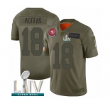 Men's San Francisco 49ers #18 Dante Pettis Limited Olive 2019 Salute to Service Super Bowl LIV Bound Football Jersey