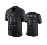 Men's San Francisco 49ers #18 Willie Snead IV Black Reflective Limited Stitched Football Jersey