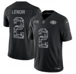 Men's San Francisco 49ers #2 Deommodore Lenoir Black 2026 F.U.S.E. Salute to Service Limited Stitched Football Jersey