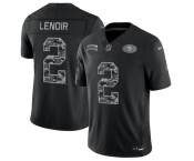 Men's San Francisco 49ers #2 Deommodore Lenoir Black 2026 F.U.S.E. Salute to Service Limited Stitched Football Jersey