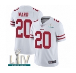 Men's San Francisco 49ers #20 Jimmie Ward White Vapor Untouchable Limited Player Super Bowl LIV Bound Football Jersey
