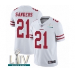 Men's San Francisco 49ers #21 Deion Sanders White Vapor Untouchable Limited Player Super Bowl LIV Bound Football Jersey