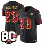 Men's San Francisco 49ers #23 Christian McCaffrey Black 80th Anniversary Patch “Rivalries†2026 F.U.S.E. Vapor Untouchable Limited Football Stitched Jersey