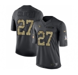 Men's San Francisco 49ers #27 Adrian Colbert Limited Black 2016 Salute to Service Football Jersey
