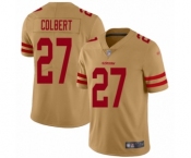 Men's San Francisco 49ers #27 Adrian Colbert Limited Gold Inverted Legend Football Jersey