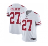 Men's San Francisco 49ers #27 Adrian Colbert White Vapor Untouchable Limited Player Football Jersey
