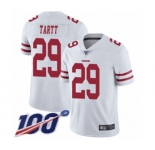 Men's San Francisco 49ers #29 Jaquiski Tartt White Vapor Untouchable Limited Player 100th Season Football Jersey
