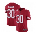 Men's San Francisco 49ers #30 Jeff Wilson Red Team Color Vapor Untouchable Limited Player Football Jersey