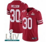 Men's San Francisco 49ers #30 Jeff Wilson Red Team Color Vapor Untouchable Limited Player Super Bowl LIV Bound Football Jersey