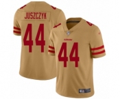 Men's San Francisco 49ers #44 Kyle Juszczyk Limited Gold Inverted Legend Football Jersey