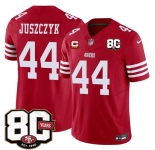 Men's San Francisco 49ers #44 Kyle Juszczyk Red 2026 F.U.S.E. With 80th Anniversary & 3-Star C Patch Vapor Untouchable Limited Stitched Football Jersey