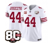 Men's San Francisco 49ers #44 Kyle Juszczyk White 2026 F.U.S.E. With 80th Anniversary & 3-Star C Patch Vapor Untouchable Limited Stitched Football Jersey