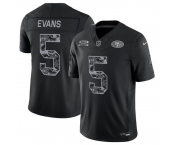 Men's San Francisco 49ers #5 Mike Evans Black 2026 F.U.S.E. Salute to Service Limited Stitched Football Jersey