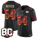 Men's San Francisco 49ers #54 Fred Warner Black 80th Anniversary Patch “Rivalries†2026 F.U.S.E. Vapor Untouchable Limited Football Stitched Jersey