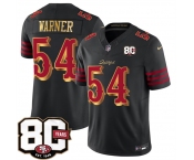 Men's San Francisco 49ers #54 Fred Warner Black 80th Anniversary Patch “Rivalries” 2026 F.U.S.E. Vapor Untouchable Limited Football Stitched Jersey