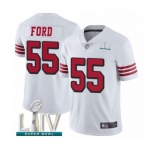 Men's San Francisco 49ers #55 Dee Ford Limited White Rush Vapor Untouchable Super Bowl LIV Bound Football Jersey