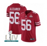 Men's San Francisco 49ers #56 Kwon Alexander Red Team Color Vapor Untouchable Limited Player Super Bowl LIV Bound Football Jersey