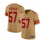 Men's San Francisco 49ers #57 Dre Greenlaw Limited Gold Inverted Legend Football Jersey