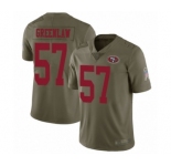 Men's San Francisco 49ers #57 Dre Greenlaw Limited Olive 2017 Salute to Service Football Jersey