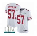 Men's San Francisco 49ers #57 Dre Greenlaw White Vapor Untouchable Limited Player Super Bowl LIV Bound Football Jersey