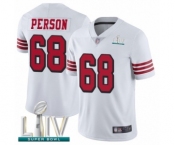 Men's San Francisco 49ers #68 Mike Person Limited White Rush Vapor Untouchable Super Bowl LIV Bound Football Jersey