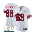 Men's San Francisco 49ers #69 Mike McGlinchey Limited White Rush Vapor Untouchable Super Bowl LIV Bound Football Jersey