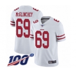 Men's San Francisco 49ers #69 Mike McGlinchey White Vapor Untouchable Limited Player 100th Season Football Jersey