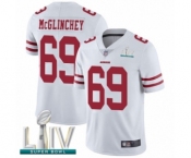 Men's San Francisco 49ers #69 Mike McGlinchey White Vapor Untouchable Limited Player Super Bowl LIV Bound Football Jersey