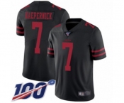 Men's San Francisco 49ers #7 Colin Kaepernick Black Vapor Untouchable Limited Player 100th Season Football Jersey