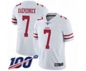 Men's San Francisco 49ers #7 Colin Kaepernick White Vapor Untouchable Limited Player 100th Season Football Jersey