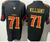 Men's San Francisco 49ers #71 Trent Williams Limited Black Rivalries FUSE Vapor Jersey