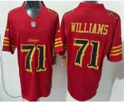 Men's San Francisco 49ers #71 Trent Williams Limited Red Rivalries FUSE Vapor Jersey