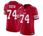 Men's San Francisco 49ers #74 Brett Toth Red 2026 F.U.S.E. Vapor Untouchable Limited Football Stitched Jersey