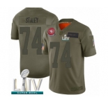 Men's San Francisco 49ers #74 Joe Staley Limited Olive 2019 Salute to Service Super Bowl LIV Bound Football Jersey