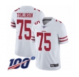 Men's San Francisco 49ers #75 Laken Tomlinson White Vapor Untouchable Limited Player 100th Season Football Jersey