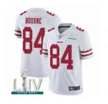 Men's San Francisco 49ers #84 Kendrick Bourne White Vapor Untouchable Limited Player Super Bowl LIV Bound Football Jersey