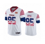 Men's San Francisco 49ers #85 George Kittle White Independence Day Limited Football Jersey