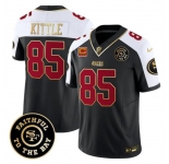 Men's San Francisco 49ers #85 George kittle Black Alternate F.U.S.E. 3-Star C With Faithful To The Bay Patch Vapor Limited Football Stitched Jersey