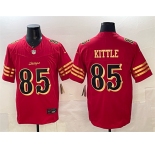 Men's San Francisco 49ers #85 George kittle Red Gold 2025 F.U.S.E. “Rivalries†Vapor Limited Football Stitched Jersey
