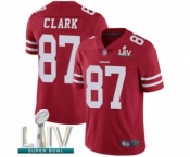 Men's San Francisco 49ers #87 Dwight Clark Red Team Color Vapor Untouchable Limited Player Super Bowl LIV Bound Football Jersey