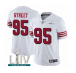 Men's San Francisco 49ers #95 Kentavius Street Limited White Rush Vapor Untouchable Super Bowl LIV Bound Football Jersey