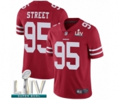Men's San Francisco 49ers #95 Kentavius Street Red Team Color Vapor Untouchable Limited Player Super Bowl LIV Bound Football Jersey