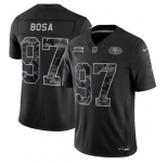 Men's San Francisco 49ers #97 Nick Bosa Black 2026 F.U.S.E. Salute to Service Limited Stitched Football Jersey